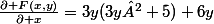 \frac{\partial F(x,y)}{\partial x}=3y(3y²+5)+6y