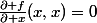 \frac{\partial f}{\partial x}(x,x)=0