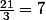 \frac{21}3=7