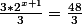 \frac{3*2^{x+1}}{3}=\frac{48}{3}