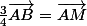 \frac{3}{4}\vec{AB}=\vec{AM}