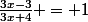 \frac{3x-3}{3x+4} = 1