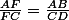 \frac{AF}{FC}=\frac{AB}{CD}