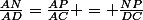 \frac{AN}{AD}=\frac{AP}{AC} = \frac{NP}{DC}