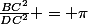 \frac{BC^2}{DC^2} = \pi