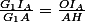 \frac{G_1I_A}{G_1A}=\frac{OI_A}{AH}