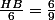 \frac{HB}{6}=\frac{6}{9}