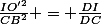 \frac{IO'^2}{CB^2} = \frac{DI}{DC}