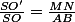 \frac{SO'}{SO}=\frac{MN}{AB}