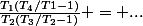 \frac{T_1(T_4/T1-1)}{T_2(T_3/T_2-1)} = ...