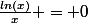 \frac{ln(x)}{x} = 0