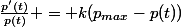 \frac{p'(t)}{p(t)} = k(p_{max}-p(t))