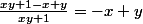 \frac{xy+1-x+y}{xy+1}=-x+y