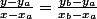 \frac{y-y_a}{x-x_a}=\frac{y_b-y_a}{x_b-x_a}