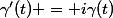 \gamma'(t) = i\gamma(t)