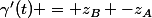 \gamma'(t) = z_B -z_A