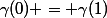 \gamma(0) = \gamma(1)