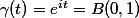 \gamma(t)=e^{it}=B(0,1)