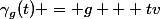 \gamma_g(t) = g + tv