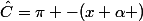 \hat{C}=\pi -(x+\alpha )