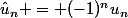 \hat{u}_n = (-1)^nu_n