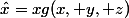 \hat{x}=xg(x, y, z)