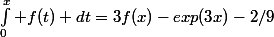 \int_0^{x} f(t) dt=3f(x)-exp(3x)-2/9