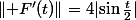 \lVert F'(t)\rVert=4\lvert\sin\frac{t}2\rvert