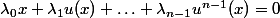 \lambda_0x+\lambda_1u(x)+\ldots+\lambda_{n-1}u^{n-1}(x)=0