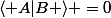 \langle A|B \rangle =0