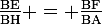 \large\rm\frac{BE}{BH} = \frac{BF}{BA}