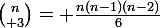 \large{{n\choose 3}}= \frac{n(n-1)(n-2)}{6}