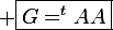 \large \boxed{G=^tAA}
