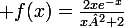 \large f(x)=\frac{2xe^{-x}}{x²+2}