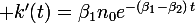 \large k'(t)=\beta_1n_0e^{-(\beta_1-\beta_2)\,t}