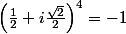 \left(\frac12+i\frac{\sqrt2}2\right)^4=-1