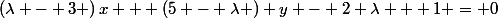 \left(\lambda - 3 \right)x + \left(5 - \lambda \right) y - 2 \lambda + 1 = 0