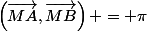 \left(\vec{MA},\vec{MB}\right) = \pi