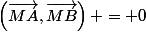 \left(\vec{MA},\vec{MB}\right) = 0