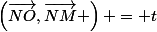 \left(\vec{NO},\vec{NM} \right) = t
