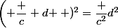 \left( \dfrac c d \right )^2=\dfrac {c^2}{d^2}