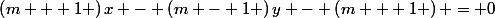 \left(m + 1 \right)x - \left(m - 1 \right)y - \left(m + 1 \right) = 0