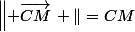 \left\| \overrightarrow{CM}\right \|=CM