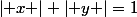 \left| x \right|+\left| y \right|=1