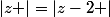 \left|z \right|=\left|z-2 \right|