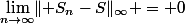 \lim\limits_{n\to\infty}\lVert S_n-S\rVert_\infty = 0