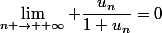 \lim\limits_{n \rightarrow +\infty} \dfrac{u_n}{1+u_n}=0