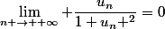 \lim\limits_{n \rightarrow +\infty} \dfrac{u_n}{1+u_n ^2}=0