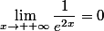 \lim\limits_{x\to +\infty}\dfrac{1}{e^{2x}}=0