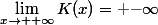 \lim\limits_{x\to +\infty}K(x)={\red -}\infty